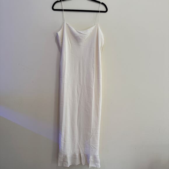 Reformation Suki Sleeveless Scoop-Neck Ruffle-Hem Midi Dress size US  12 - Picture 4 of 8